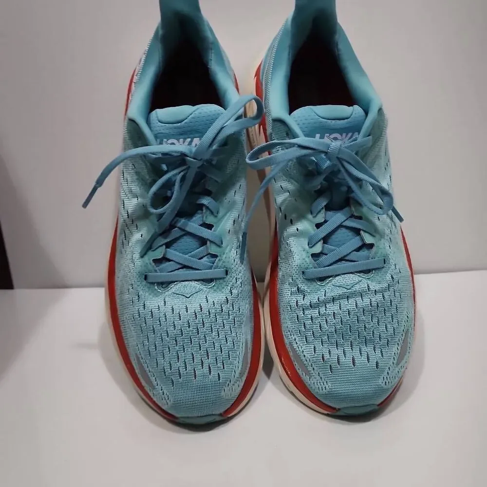 Hoka One Clifton 8 Women's Sneakers Aquarelle/Eggshell Blue 10.5B